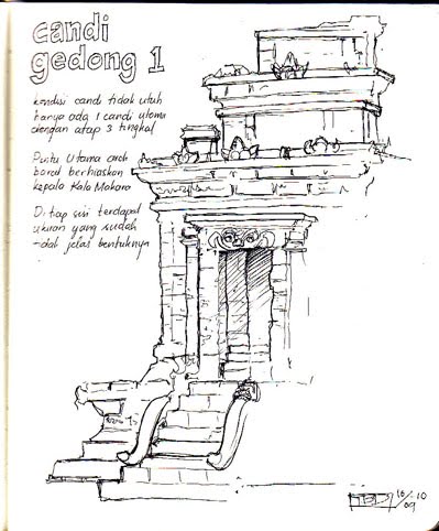 Indonesia's Sketchers: Candi di Lereng Gunung