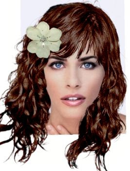 Makeover Solutions Virtual Hair Styles Amanda Peet Long Curly Hairstyle With Flower