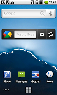 Buzz auf dem Homescreen