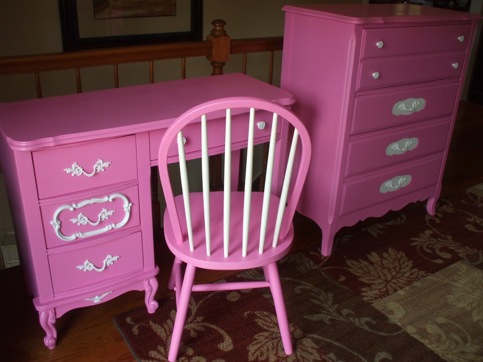 old wood, new paint PINK FURNITURE