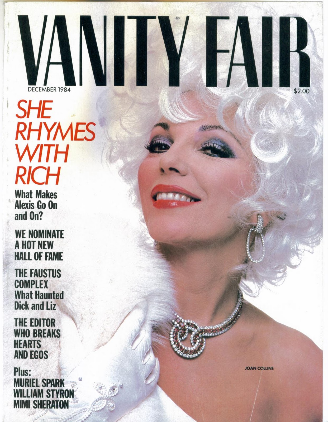 LEGENDARY DAME!: ON THE COVER : VANITY FAIR  DECEMBER 1984