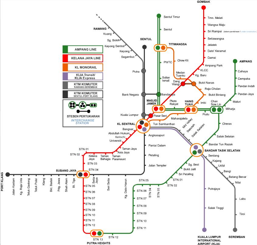 putra heights lrt route