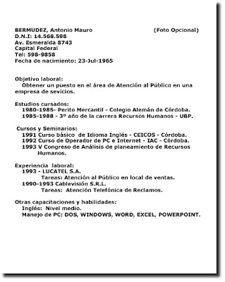 curriculum vitae modelos. modelo de curriculum vitae.