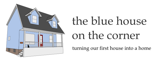 the blue house on the corner