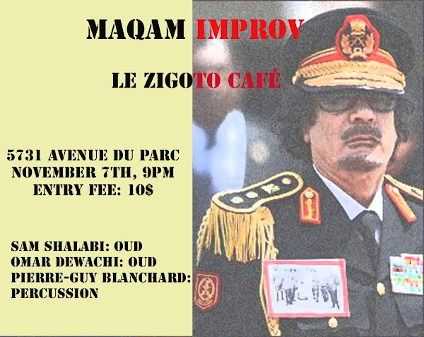 `le Zigoto`café is honored to be hosting an evening of Maqam Improv
