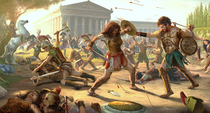 "Amazons Vs. Greeks" Battle by David Saccheri (click pic for hi-res)