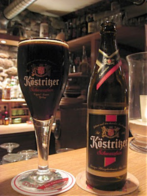 An unbroken glass of Köstritzer Schwarzbier