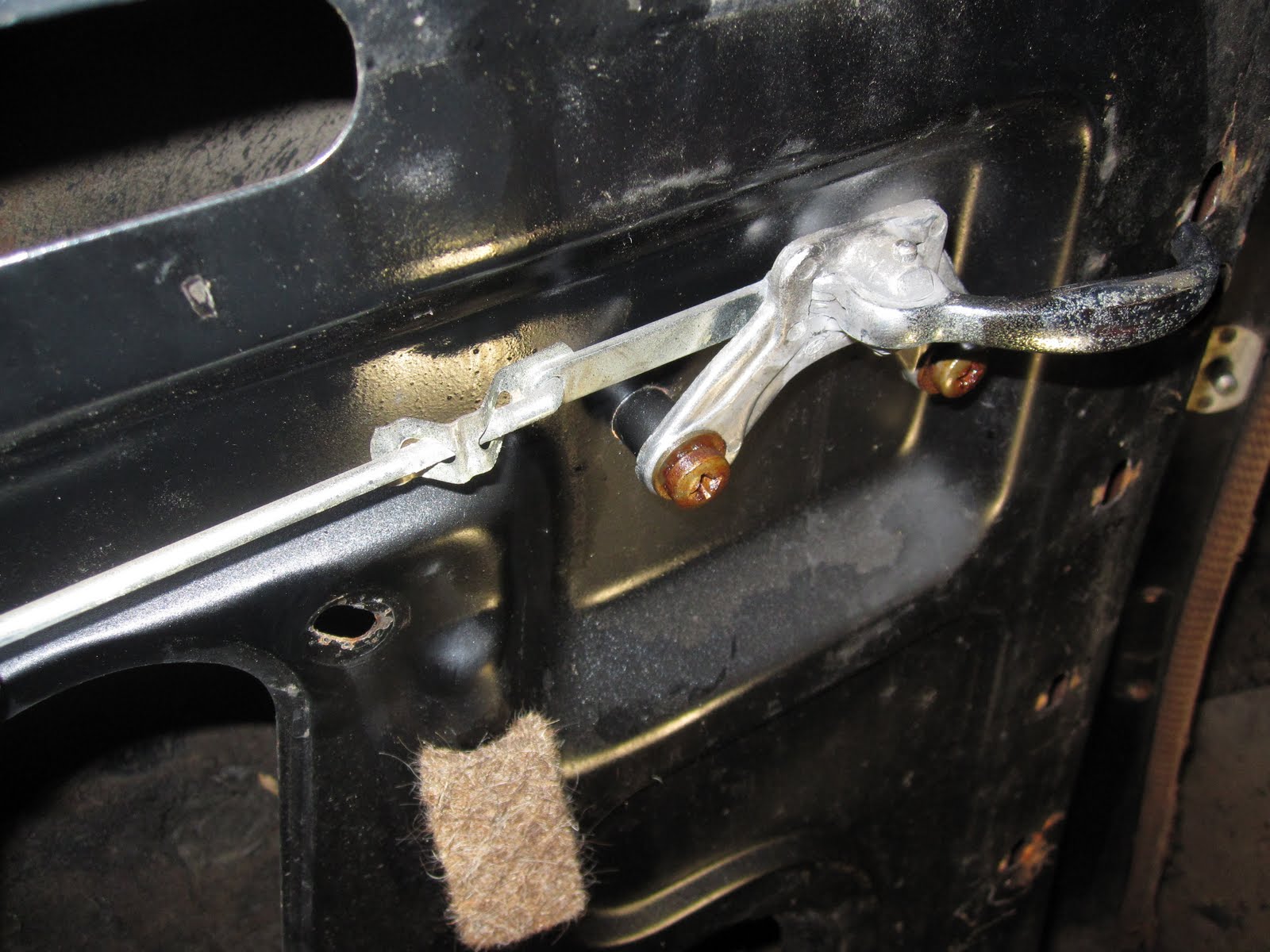 My Adventures in Car Restoration Door latch removal