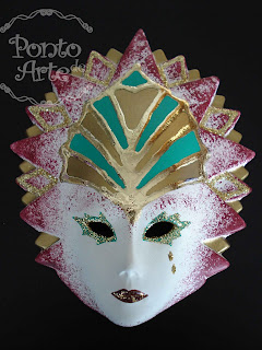ponto de arte máscara veneziana