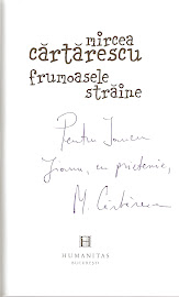Autograful lui Mircea Cartarescu pe cartea "Frumoasele straine"
