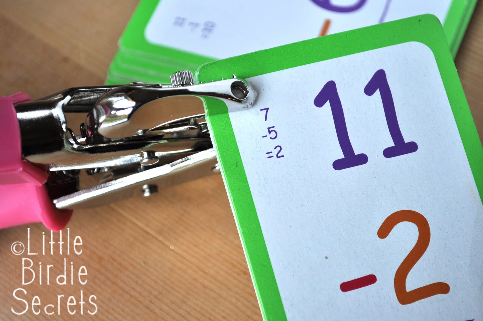 flashcard rings = good, clean fun Little Birdie Secrets