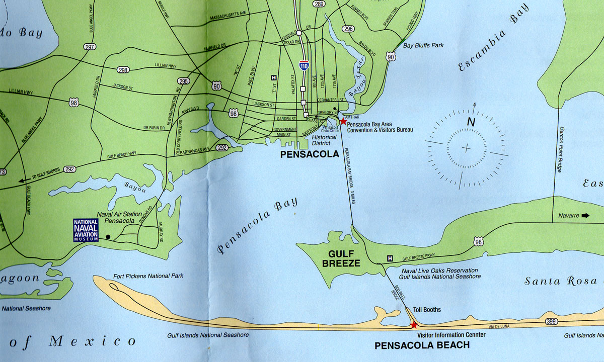 Tony 39 s thoughts on the Natural - Map Of Pensacola Beach 