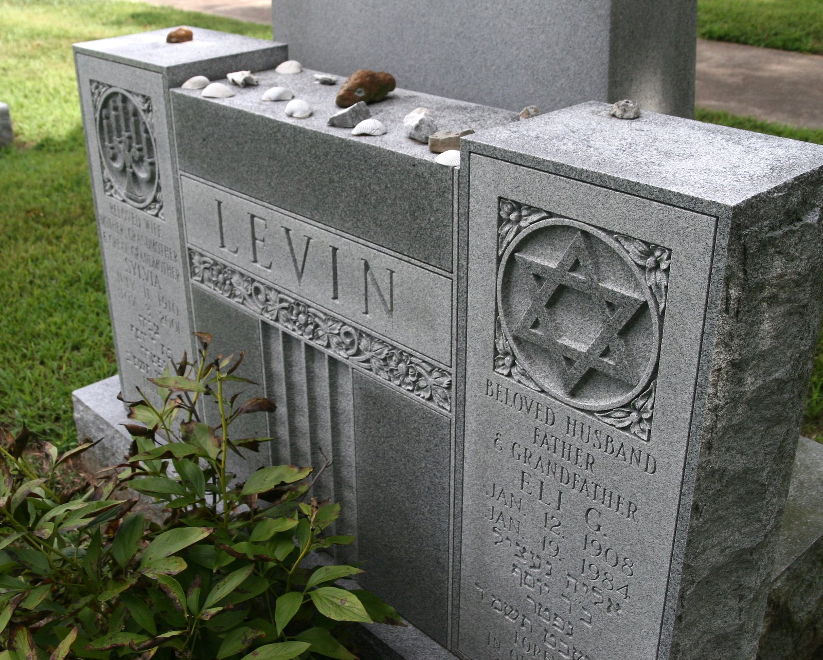 Lorrie And Kent Mission Pebbles Left On Jewish Tombstone