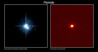 Fotos de Plutón y Eris, con sus lunas