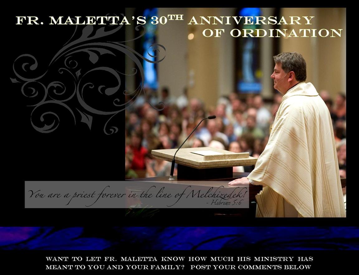 Father Maletta's 30th Anniversary of Ordination