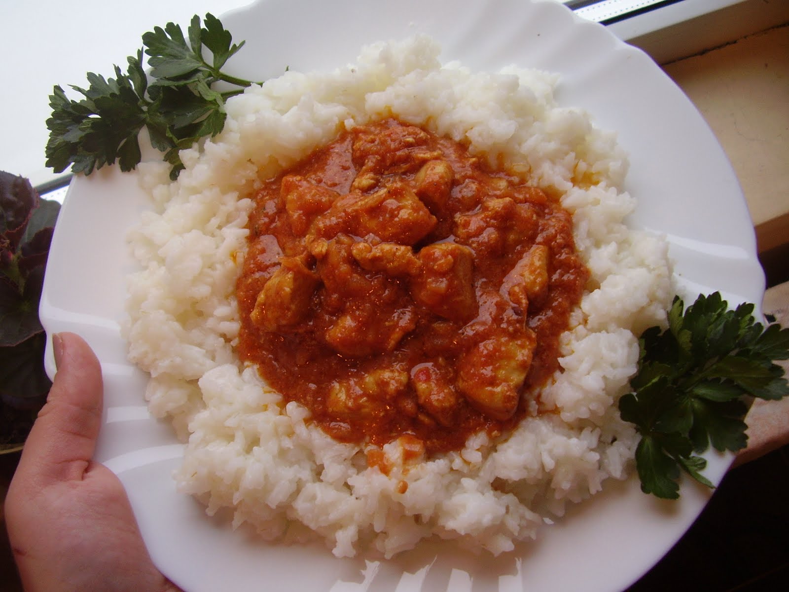 Myra's kitchen Curry cu pui si orez basmati