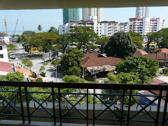 view from corridor overlooking leafy surburb, gurney drive and sea