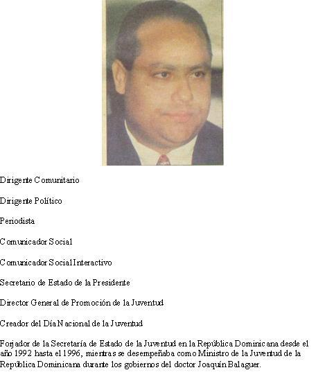 Lic. Domingo Gutiérrez Cruz, Secretario de la Presidencia en el Gobierno del Dr. Balaguer (1993)