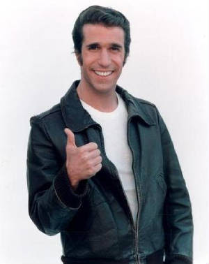 Fonzie...cause he is cool.