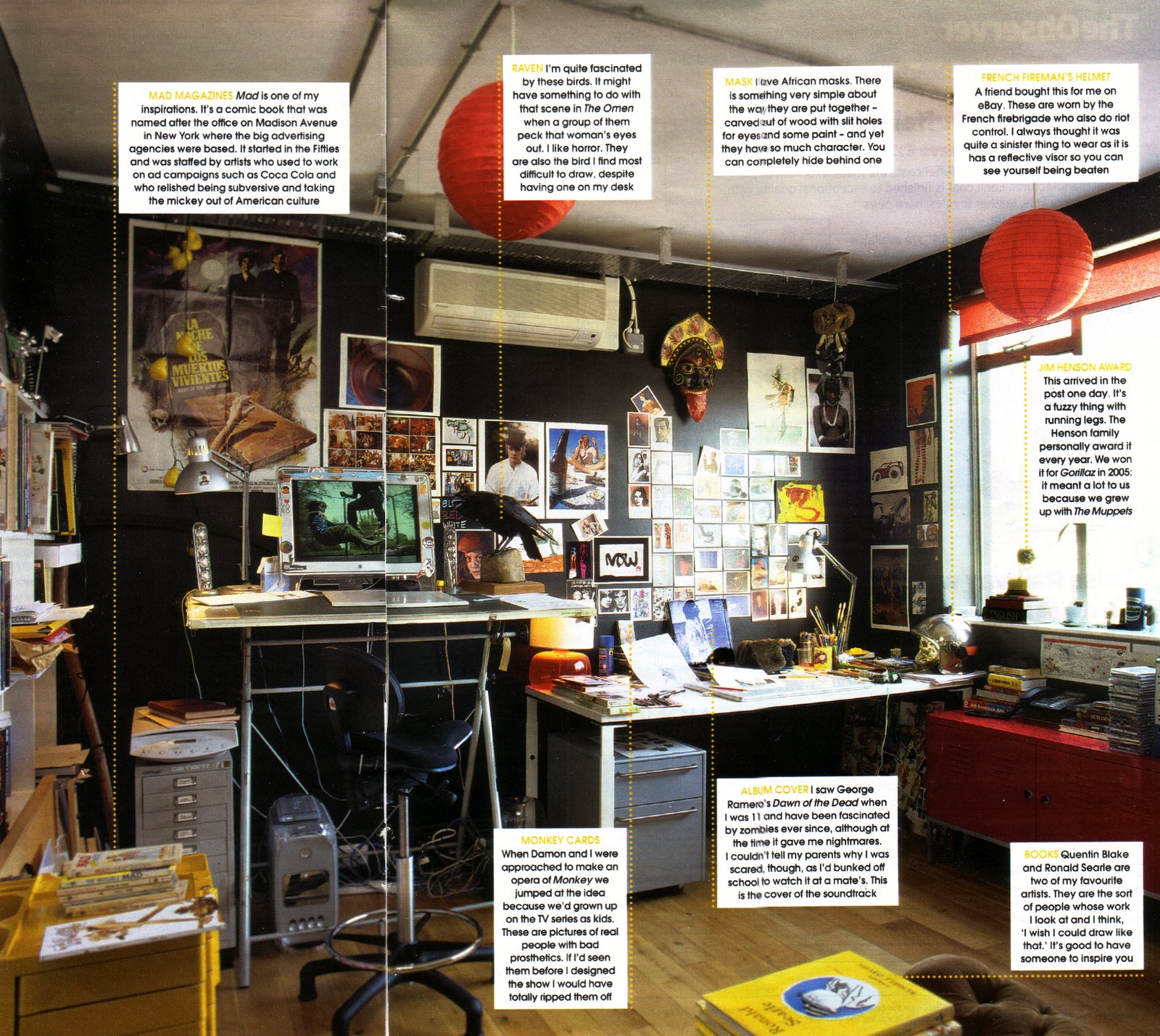 Jamie Hewlett's studio.