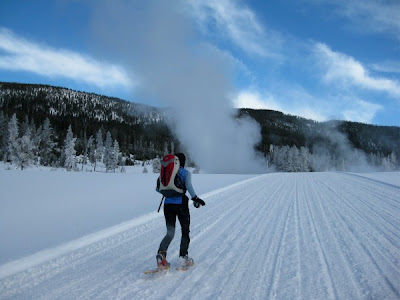 Yellowstone snowshoe running