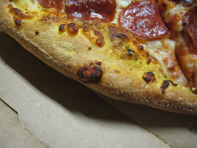 Domino's new pizza crust close up