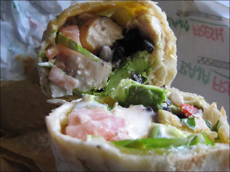 Review Baja Fresh Grilled Chicken Cabo Cobb Burrito Brand Eating