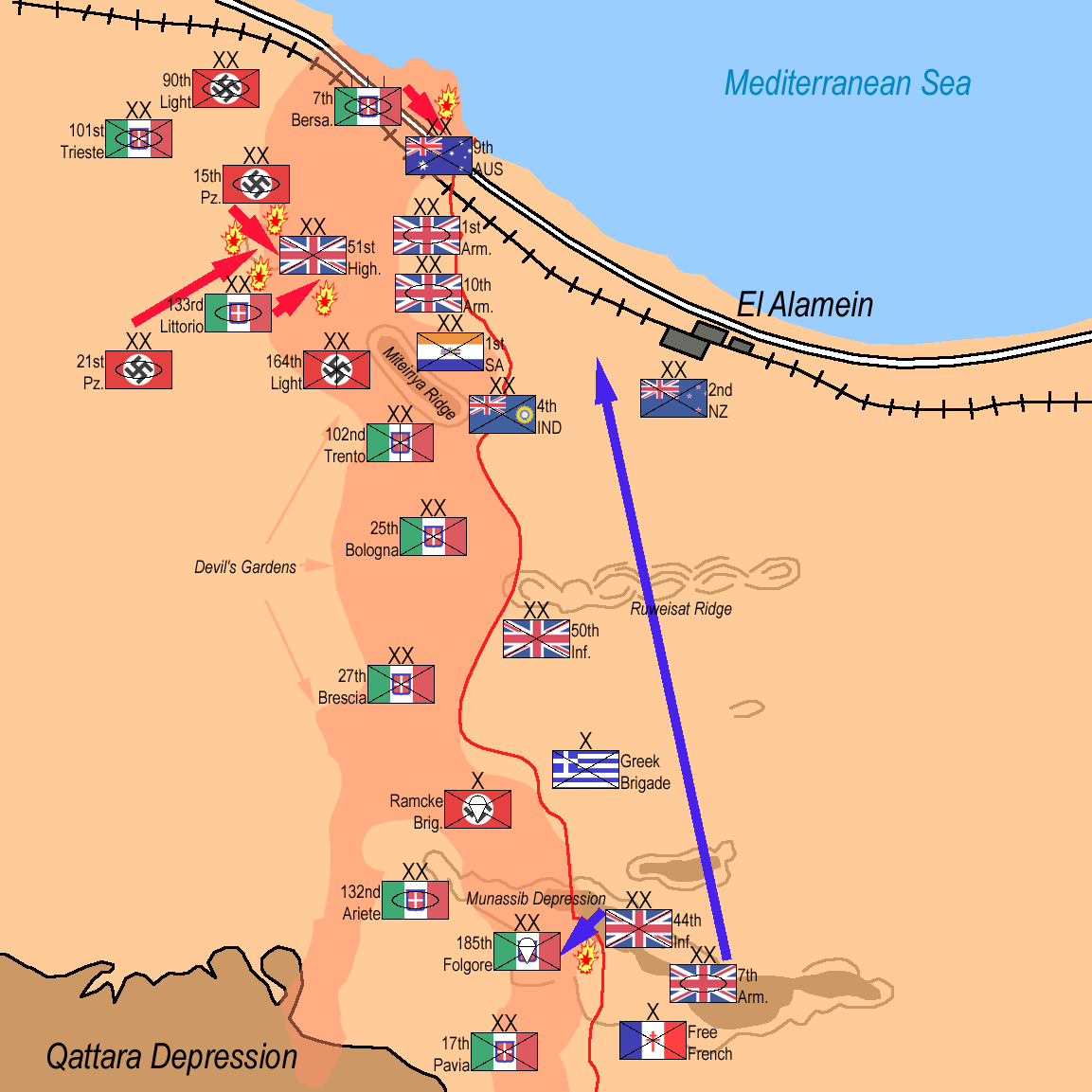 THE SECOND WORLD WAR: Battle of El Alamein - 23 October – 5 November 1942