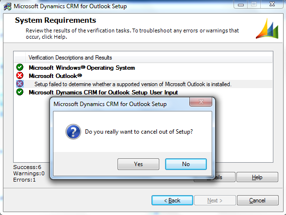 Microsoft Dynamics CRM Setup Failed To Determine Whether A Supported 