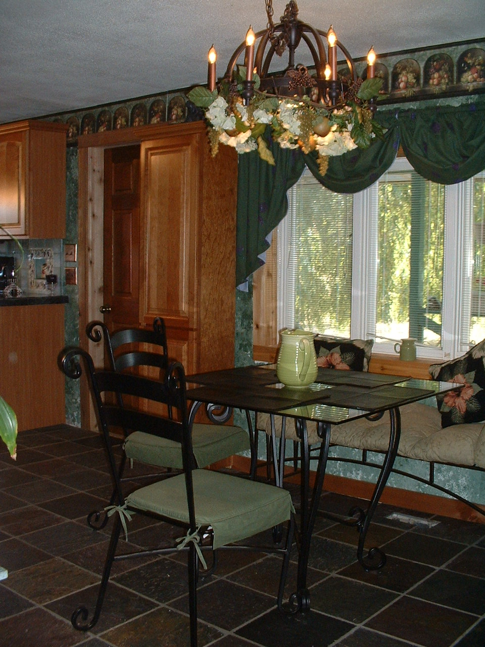 Atharva's Kitchens Fabric and garden furniture make this tiny space