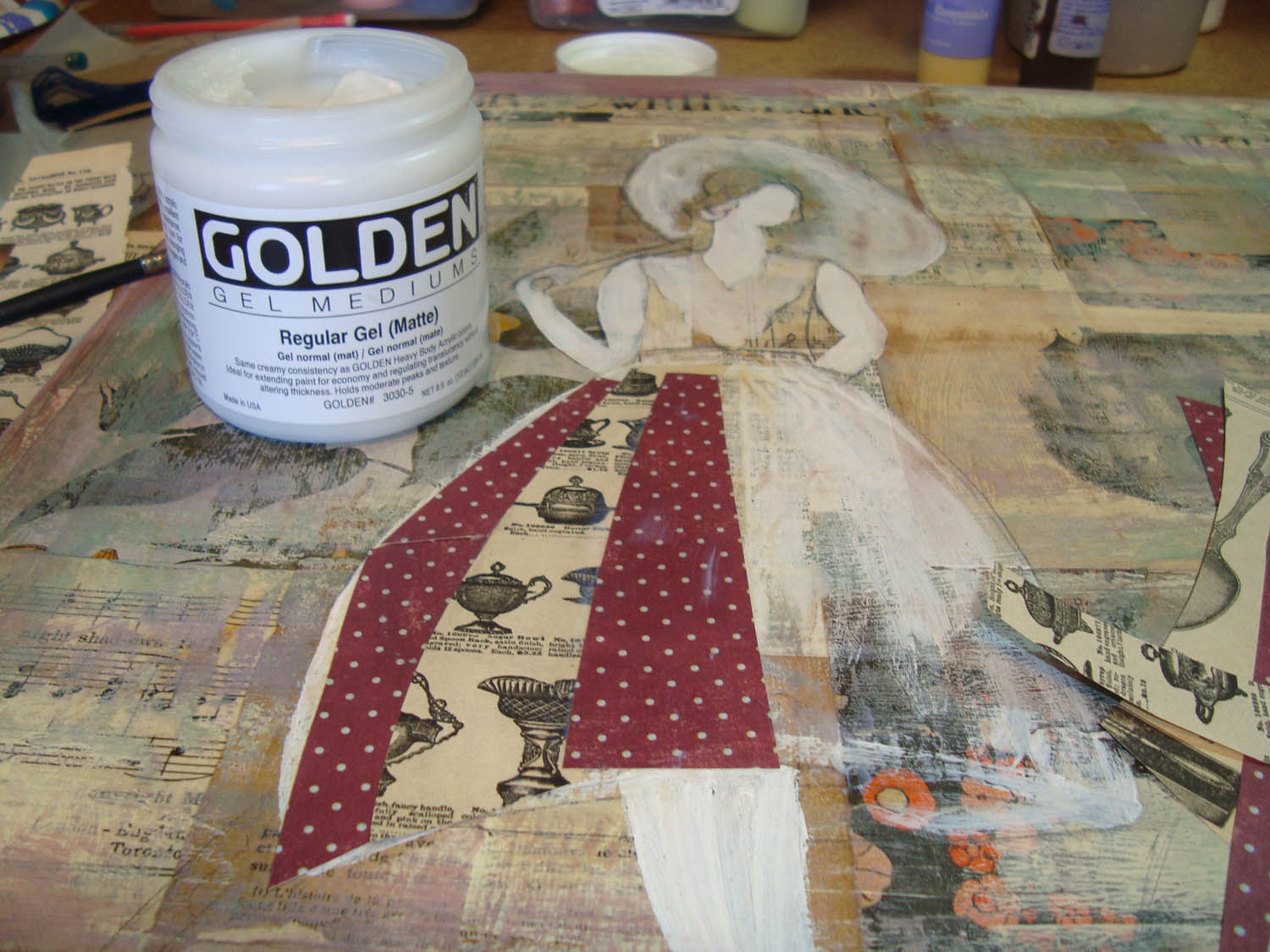 Blue Green Arts Mixed Media Collage Tutorial