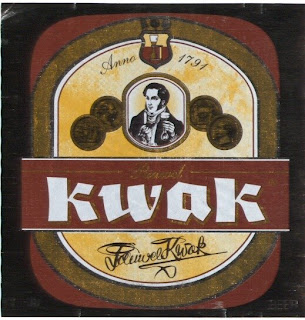 Этикетка бельгийского пива Kwak