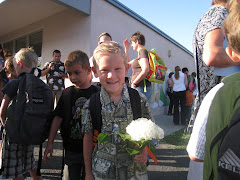 Flowers for his teacher