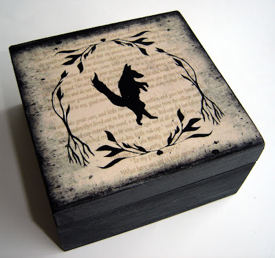 Dark Forest Wolf Keepsake Box