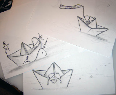 Paper Boat Illustrations by Gumball Grenade