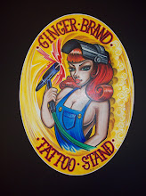 ginger brand tattoo stand-artwork for label