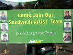 Dude, no, I'm not just a Subway employee. I am a sandwich artist. It's totally related to my major.