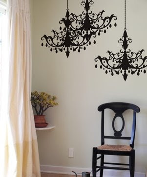 chandelier wall decal from Blik