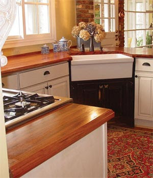 butcherblock countertops add warmth to a kitchen