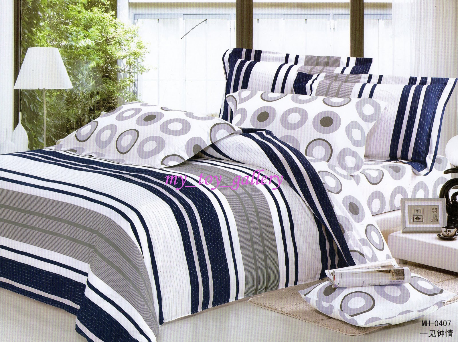 POSH_GALLERY 100 COTTON HONG KONG BEDSHEETS WITH COMFORTER NEW