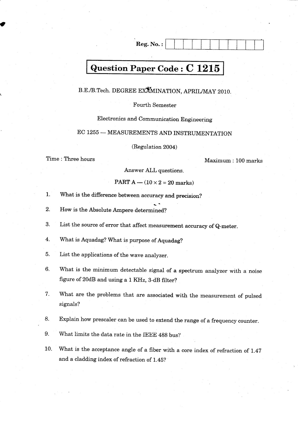 ANNA UNIVERSITY QUESTION BANK MEASUREMENT AND INSTRUMENTATION