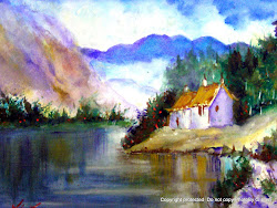 watercolor landscape paintings landscapes famous beginners water watercolour painting drawing lake title houses reflections paintingvalley