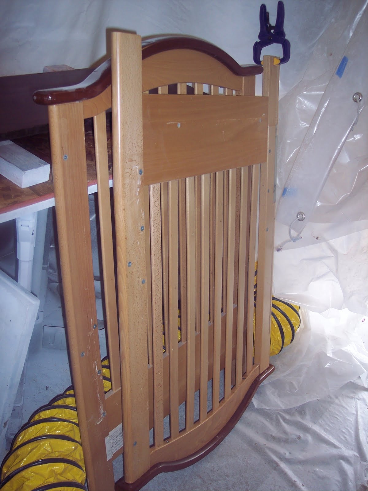 The Frosted Gardner Crib Repurposed Board Custom Refinish Before & After