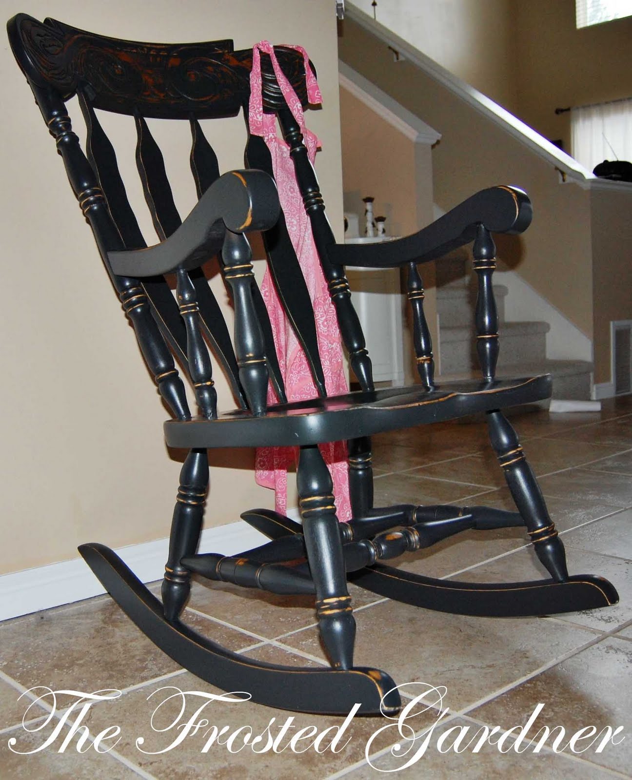 The Frosted Gardner The West Rocking Chair Custom Refinish Before