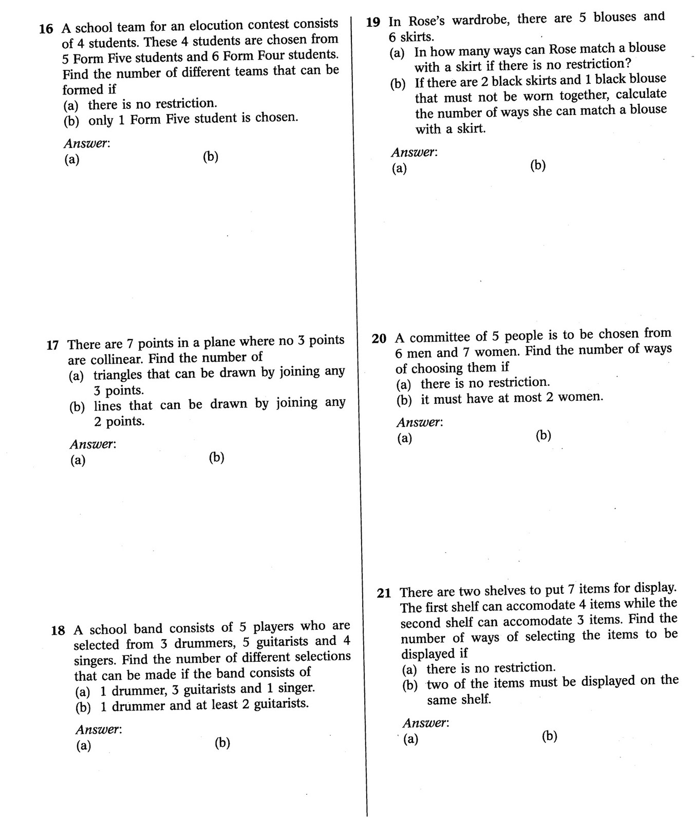Pusat Tuisyen Bestari Ilmu - SPM: Add Math Chapter 17 Revision Question