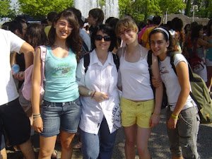 Amb la antiga tutora a Port Aventura