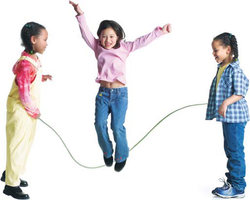 work play balance NAMC montessori recess children skipping
