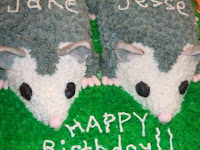 Cake with Cute Baby Opossum