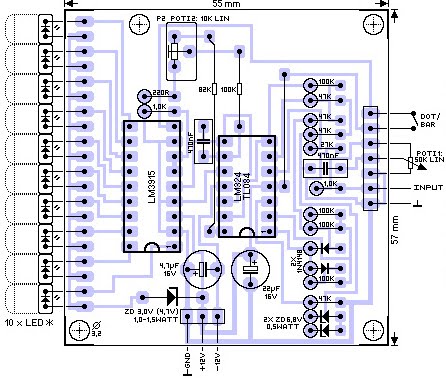 ELEKTRONİK ENTEGRE VE PIK (PIC): 10 LED VU Meter Project by LM3915 and