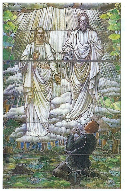 JOSEPH SMITH PRAYED IN 1820 ABOUT WHICH CHURCH TO JOIN. HEAVENLY FATHER AND HIS SON APPEARED TO HIM